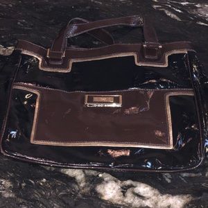 Vintage Anya Hindmarch Black and Brown Purse tote